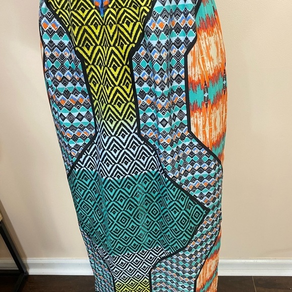 Jealous Tomato Boho Tribal Aztec Print Maxi Dress size Small - Picture 4 of 12
